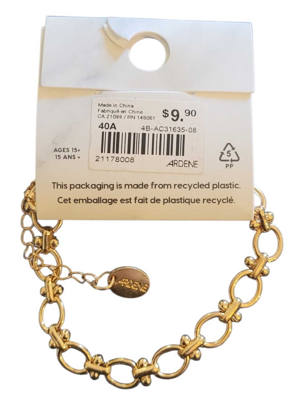 🥳4/$25!🥳 Ardene Gold Chain Link Bracelet
